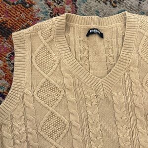 RSQ cropped cable sweater vest